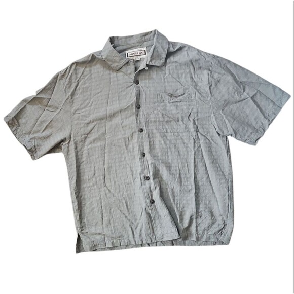 Jamaica Jaxx 100% Silk Casual Button Front Shirt Sz L Tropical Coastal Resort - Picture 4 of 16